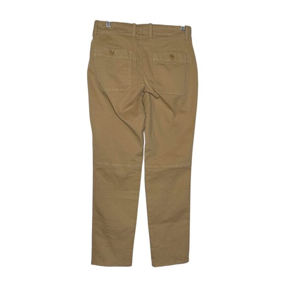 Banana Republic Mid Rise Slim Cargo Pants Khaki Size 2 Office Careerwear Utility - Picture 3 of 11